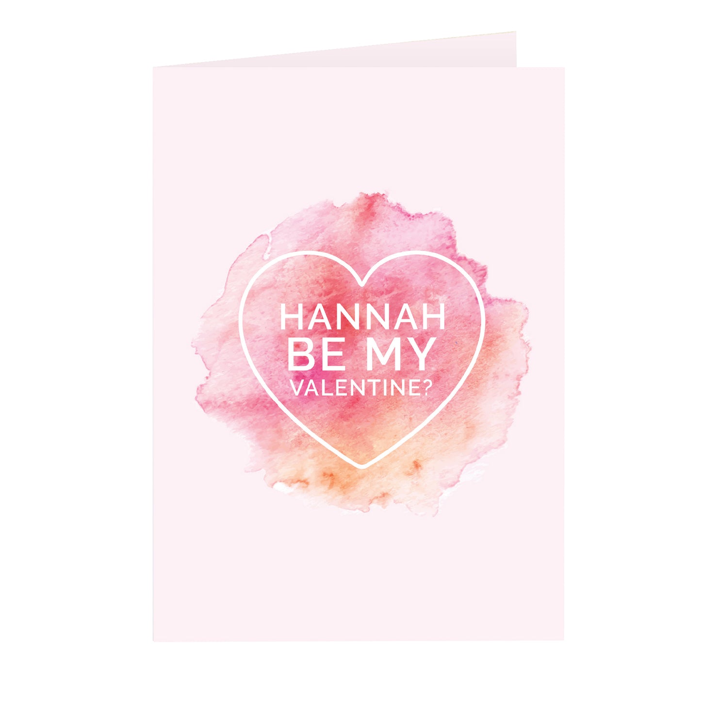 Personalised Be My Valentine Heart Card