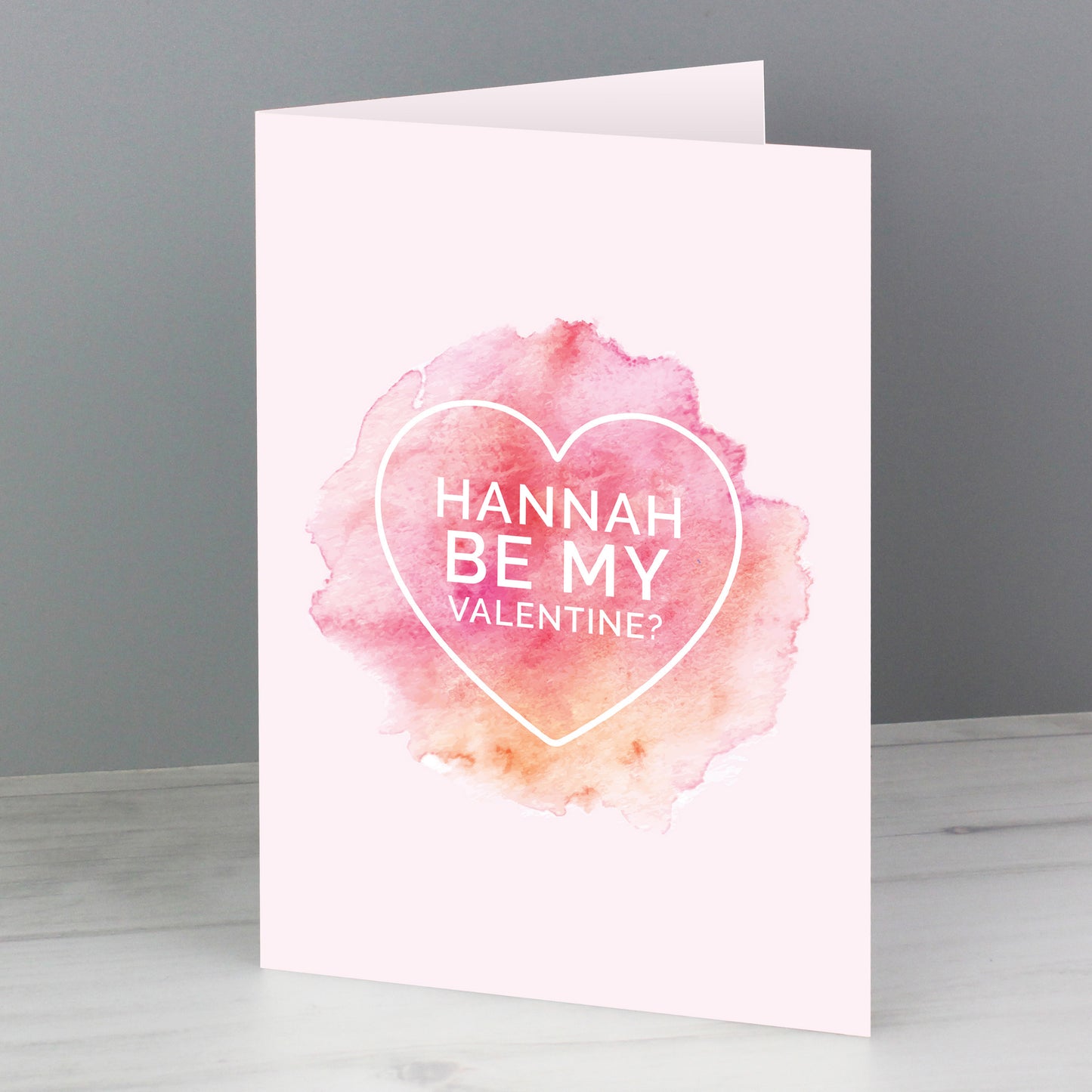 Personalised Be My Valentine Heart Card