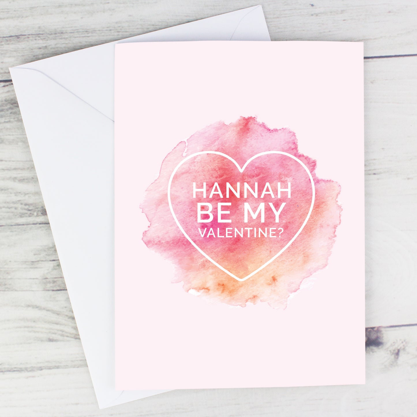 Personalised Be My Valentine Heart Card