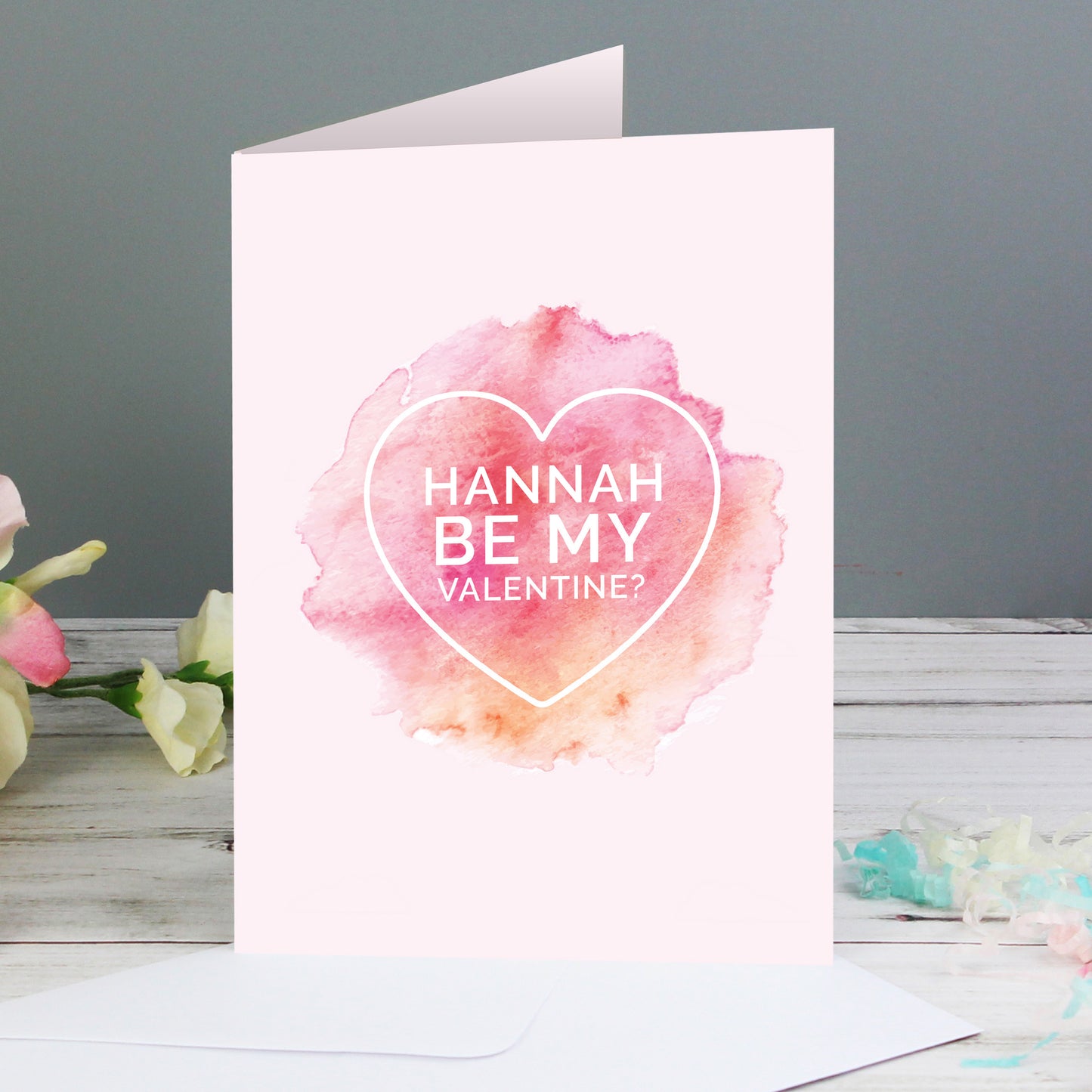 Personalised Be My Valentine Heart Card