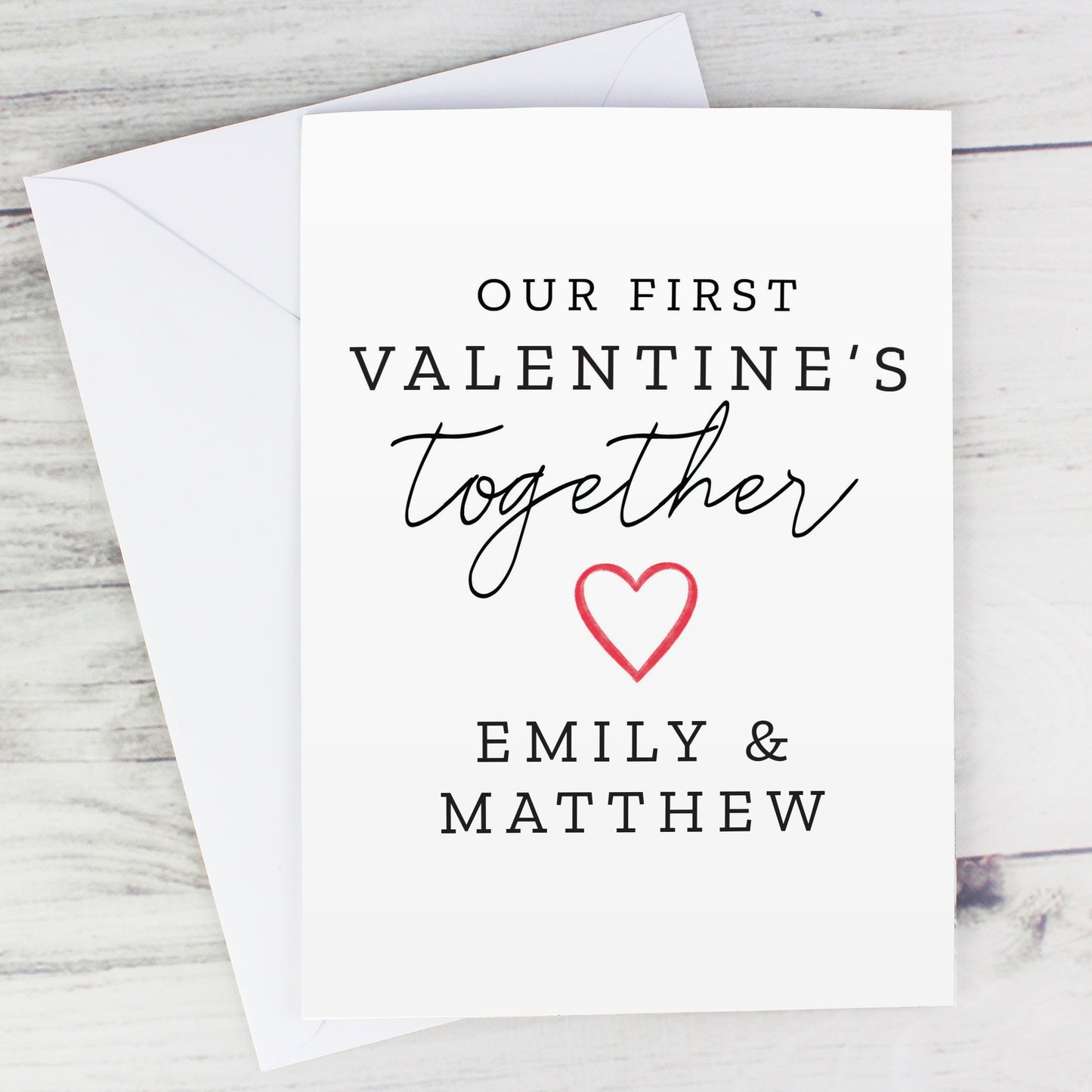 Personalised Our 1st Valentine's Day Card