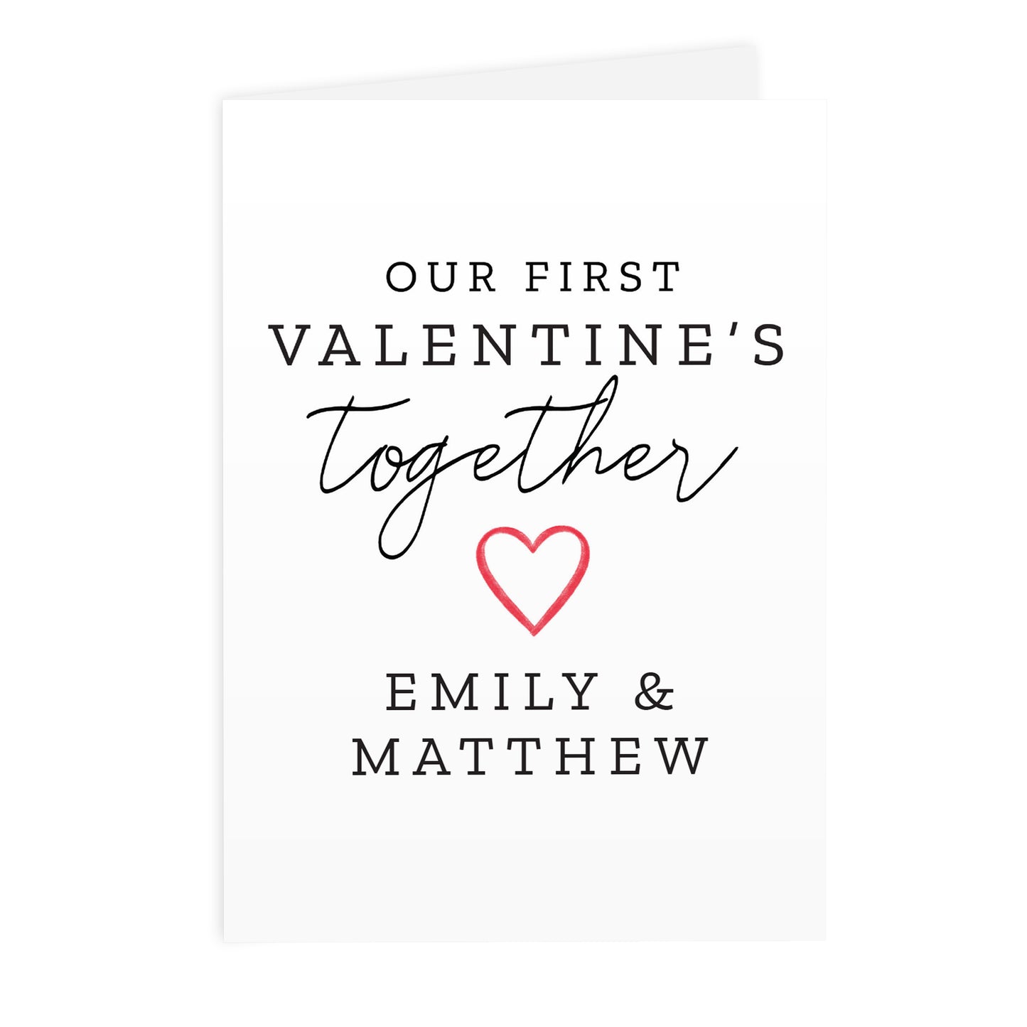 Personalised Our 1st Valentine's Day Card