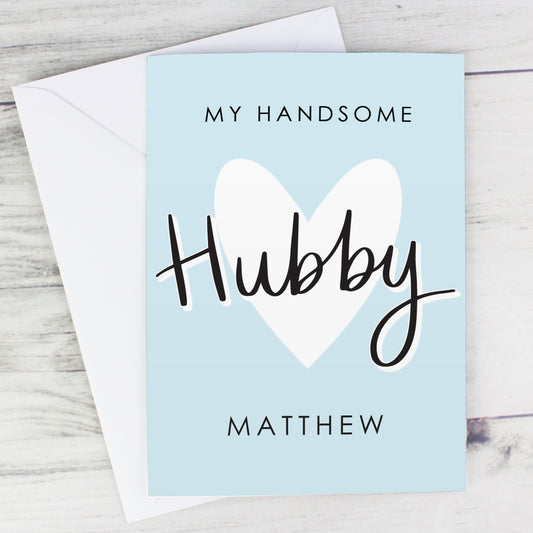 Personalised My Handsome Hubby Card