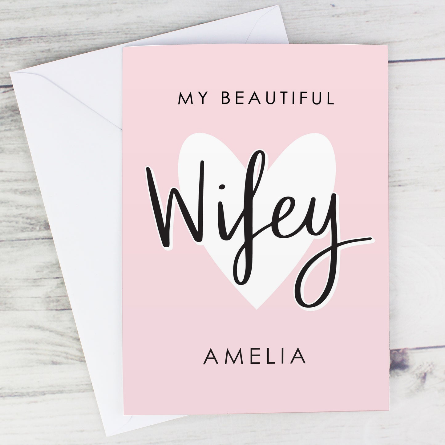 Personalised My Beautiful Wifey Card