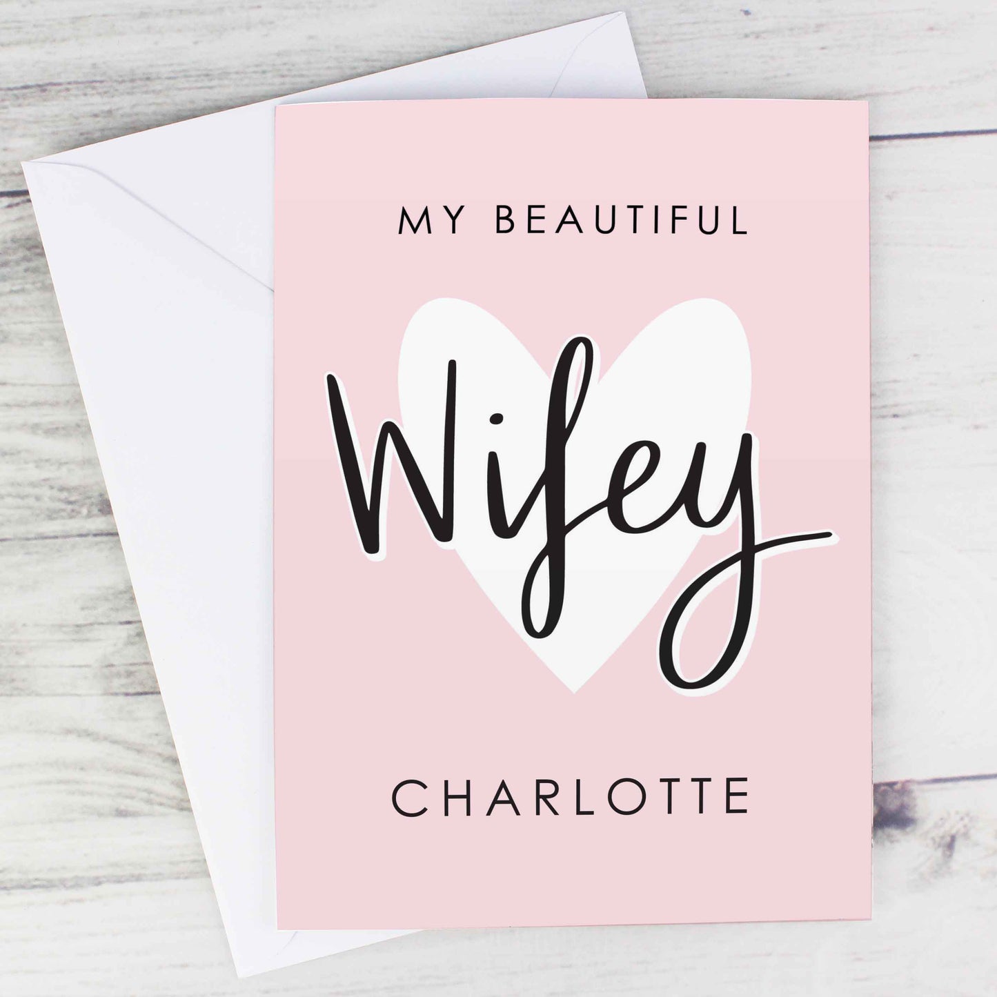 Personalised My Beautiful Wifey Card