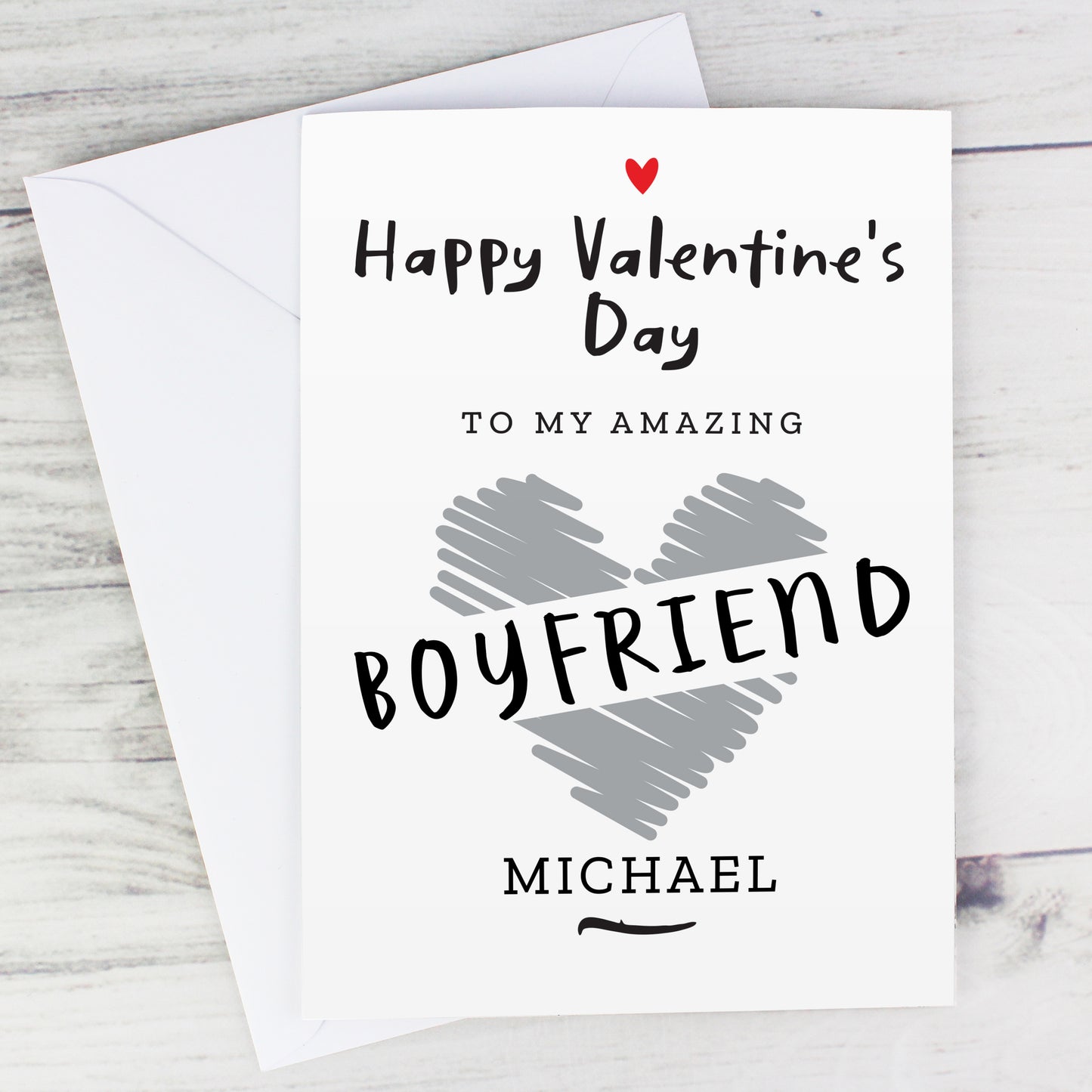 Personalised Happy Valentine's Day Card