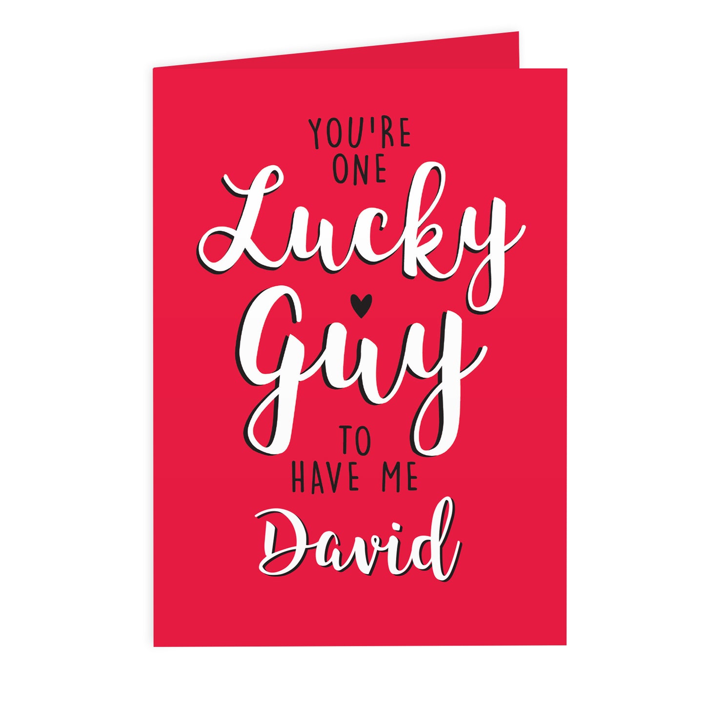 Personalised You're One Lucky Guy Card