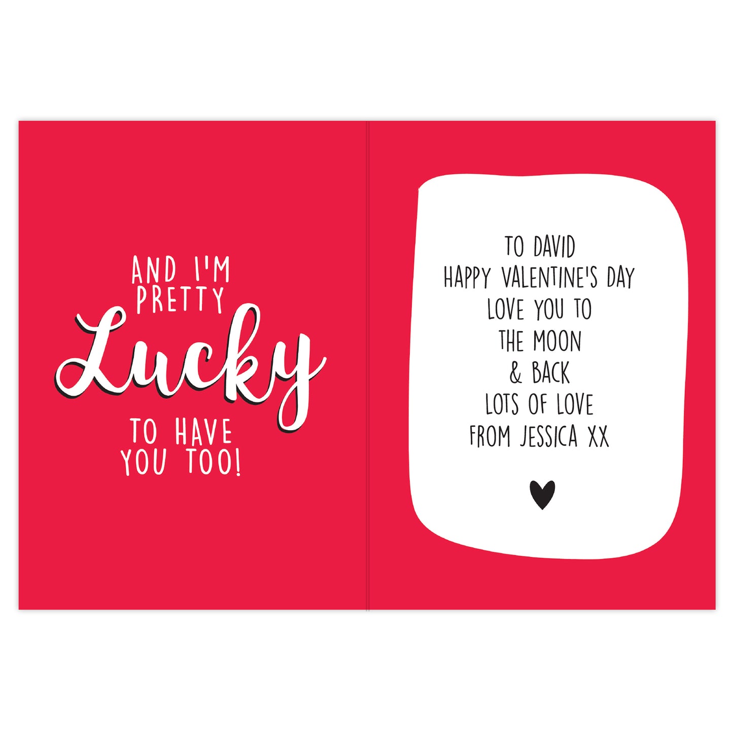 Personalised You're One Lucky Guy Card