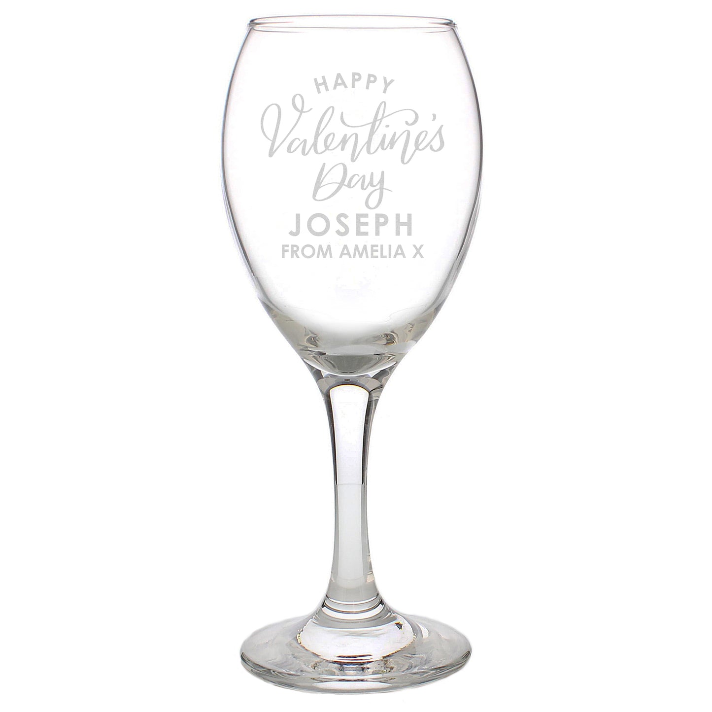 Personalised Valentine's Day Wine Glass