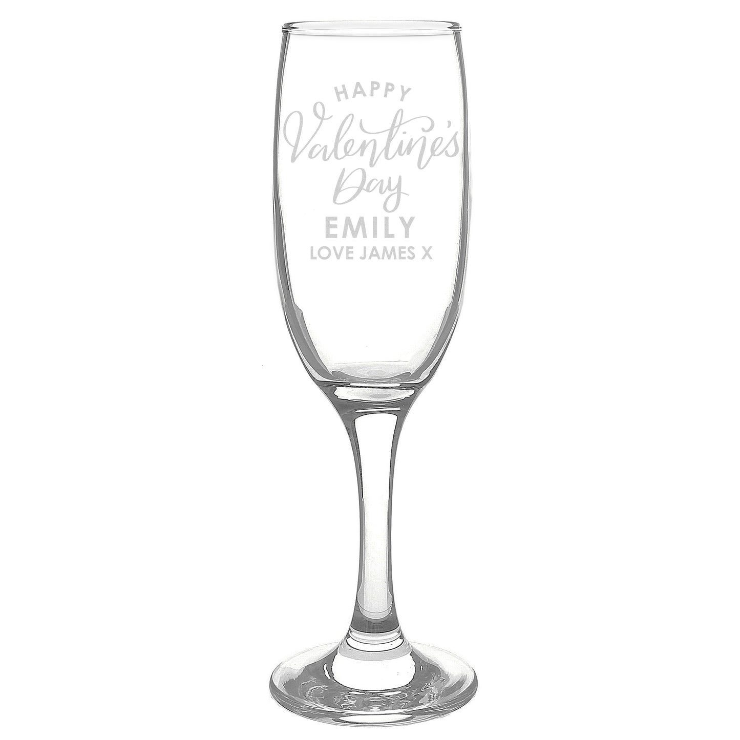 Personalised Valentine's Day Flute Glass