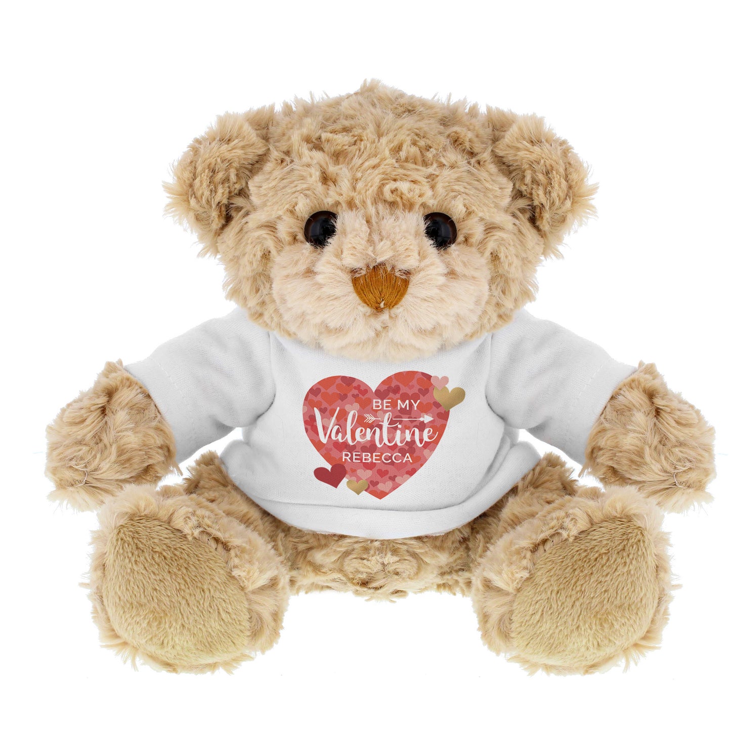 Personalised Valentine's Day Confetti Hearts Teddy Bear