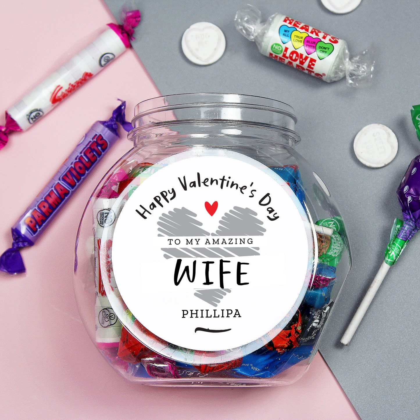 Personalised Valentine's Day Sweet Jar