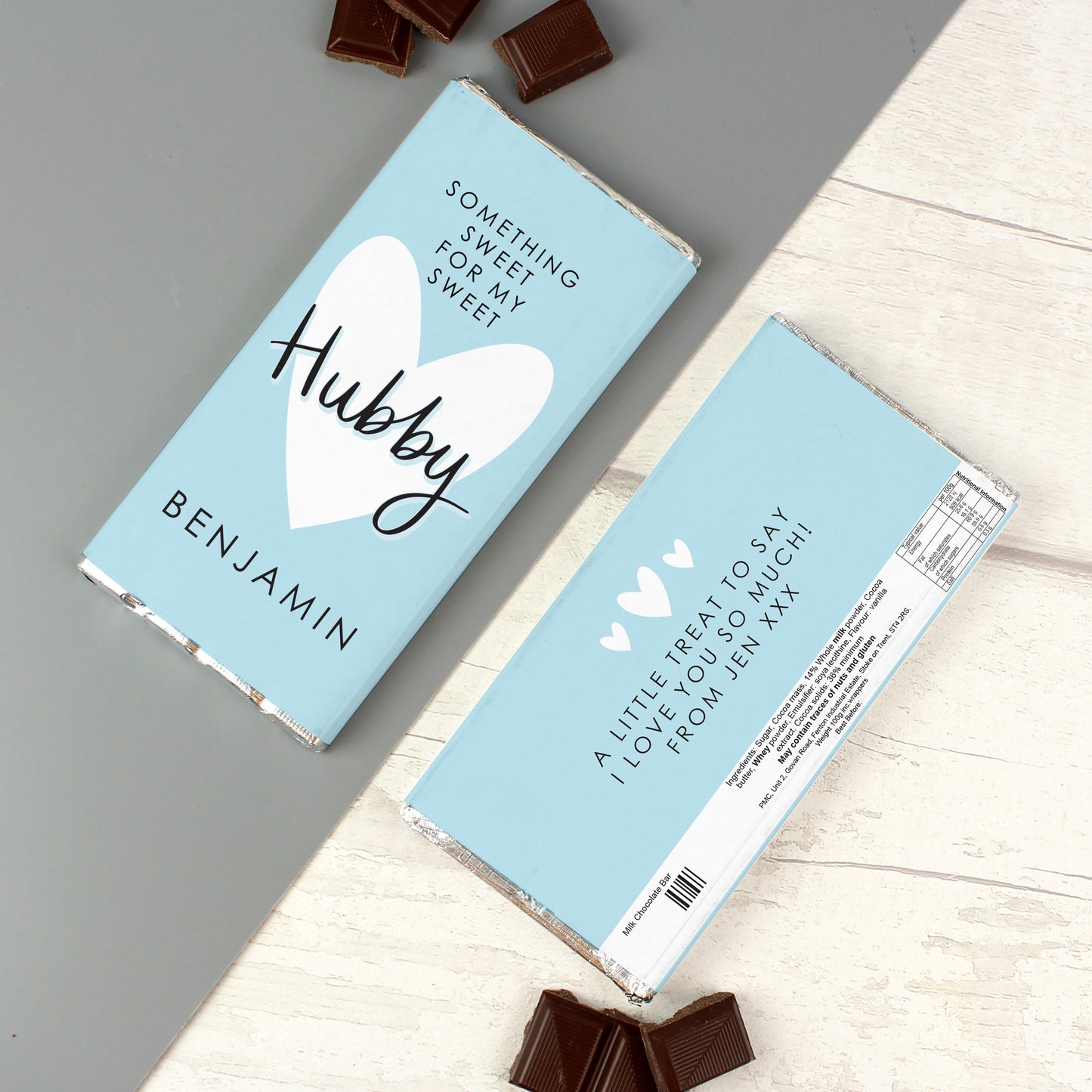 Personalised My Sweet Hubby Milk Chocolate Bar