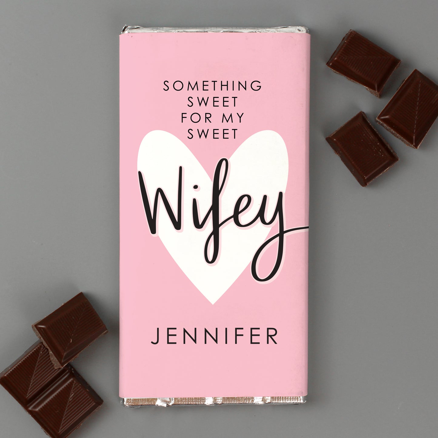 Personalised My Sweet Wifey Milk Chocolate Bar